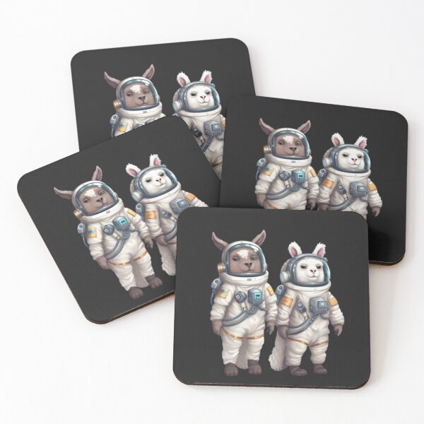 Item preview, Cute cartoon llamas in space suits - field trip no prob llama designed and sold by CRAZY&ART.
