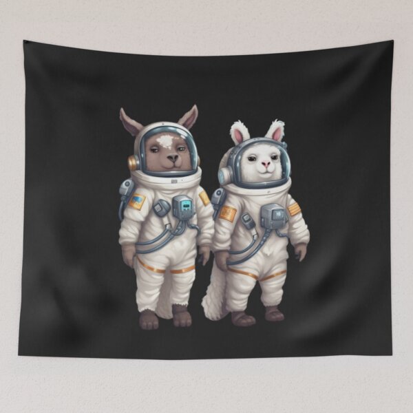 Item preview, Cute cartoon llamas in space suits - field trip no prob llama designed and sold by CRAZY&ART.