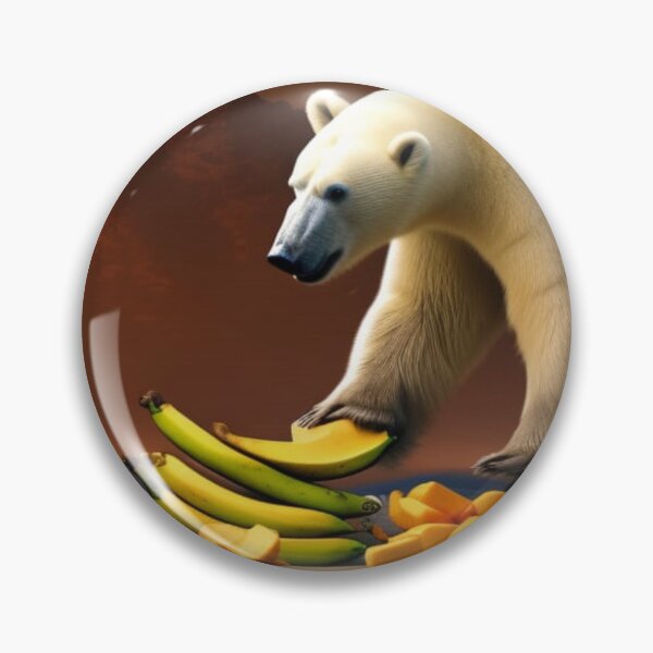 Artikelvorschau, Eisbär, der Bananen isst entworfen und verkauft von Shopsey.
