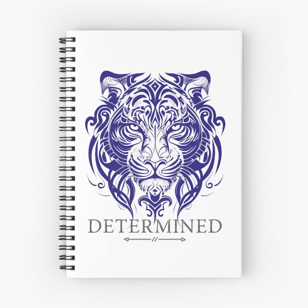 Item preview, Determined Tribal Tiger Face in Dark Blue - Make a Bold Statement designed and sold by ShadowAndSlate.