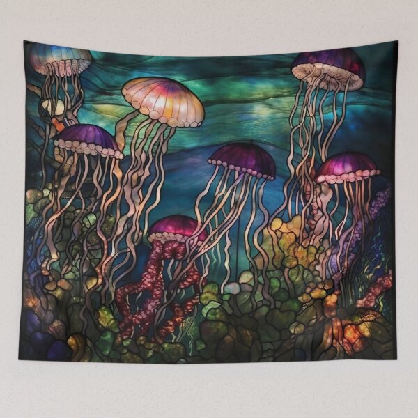 Item preview, Stained Glass Jellyfish designed and sold by Matt's Artificial Nature.