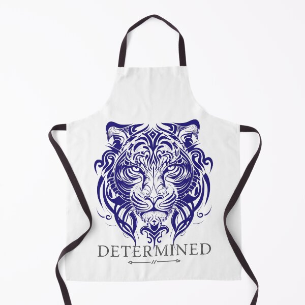 Item preview, Determined Tribal Tiger Face in Dark Blue - Make a Bold Statement designed and sold by ShadowAndSlate.