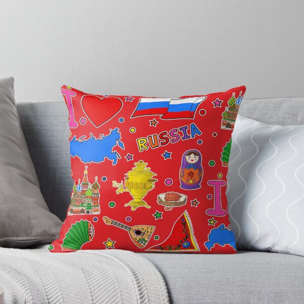 Item preview, Russian hand drawn landmarks, Russia map, National symbols designed and sold by mashmosh.
