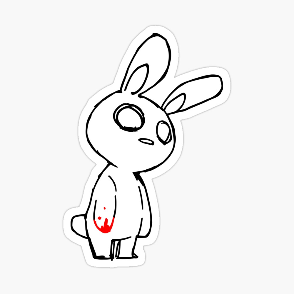 Zombie Bunny T-shirt Design Vector Download