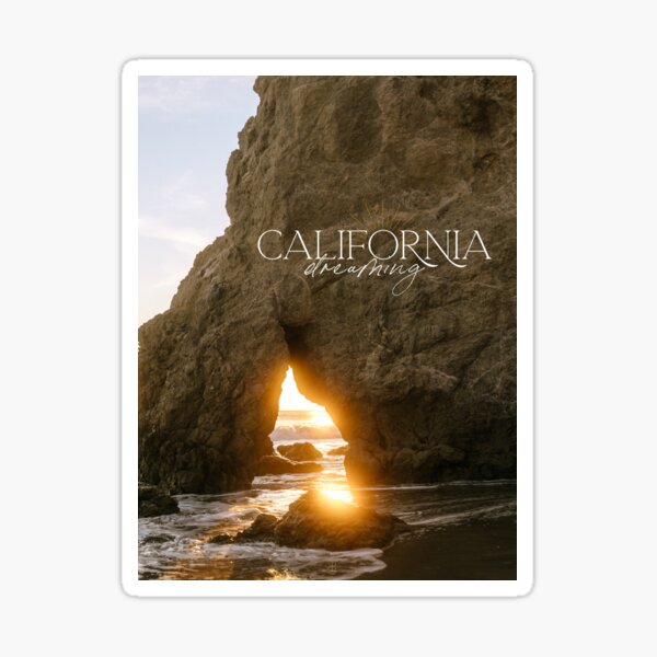 California Dreaming Digital Art Poster Sticker