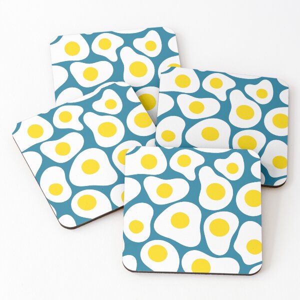 Item preview, Fried Egg Pattern (dark blue) designed and sold by ArtWilloughby.