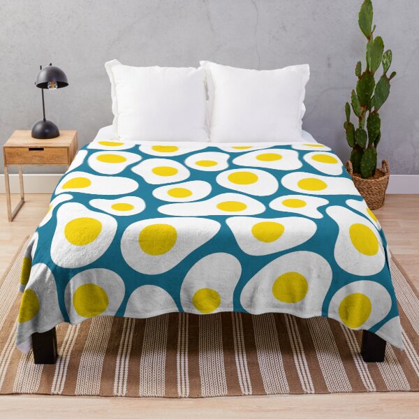 Item preview, Fried Egg Pattern (dark blue) designed and sold by ArtWilloughby.