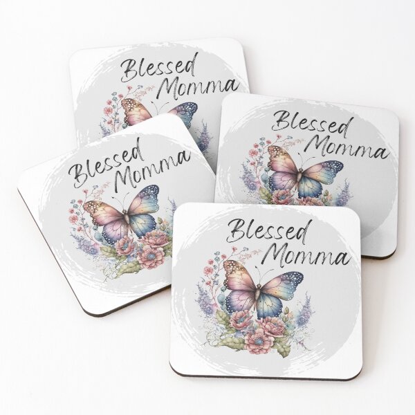 Item preview, Blessed momma- blessed mother- butterfly and flowers blessed momma  designed and sold by Janetlousart.