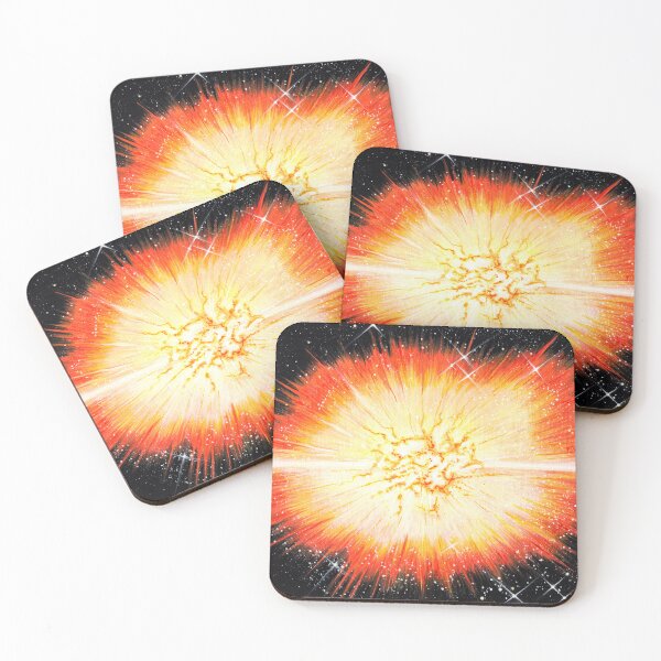 Item preview, Cosmic artwork - 'Going Supernova' - Acrylic on paper designed and sold by Handmaiduns.