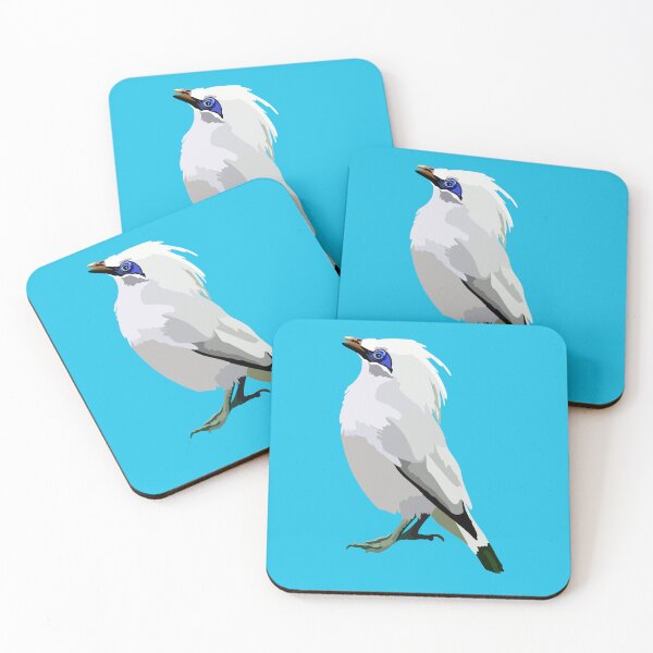 Item preview, B is for Bali Starling,Bali Starling – Rare and Stunning Indonesian Bird Illustration designed and sold by PrettylittlepastelUk.
