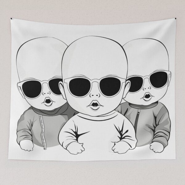 Item preview, Cool Triplet Babies designed and sold by colorcraze-.