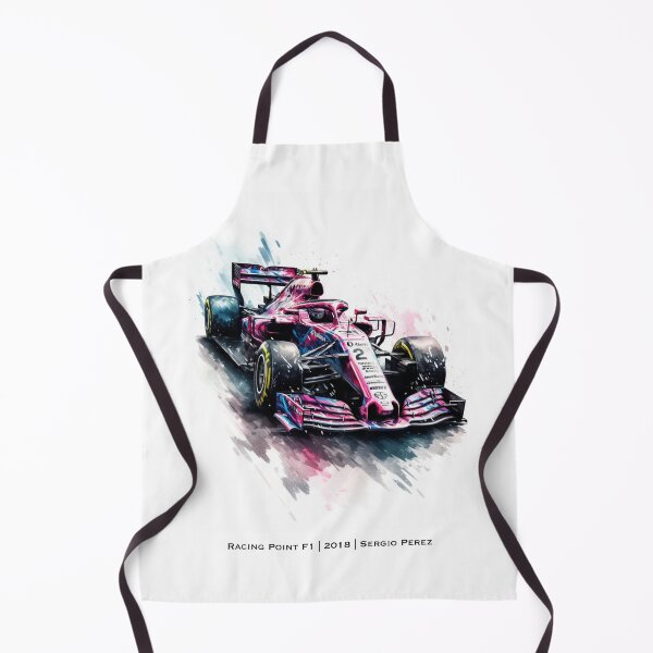 Item preview, Sergio Perez 2018 Racing point VJM11 F1 Watercolour Painting Print designed and sold by PicTechNowArt.