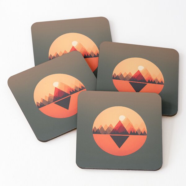 Item preview, Geometric sunset in the mountains designed and sold by Aaron2610.