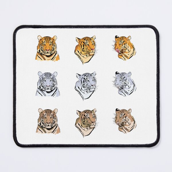 Item preview, Colorful Heads Of Tigers designed and sold by Iryna-Design.