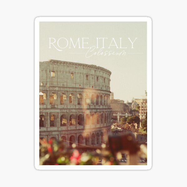 Rome, Italy Colosseum Digital Art Photo Sticker