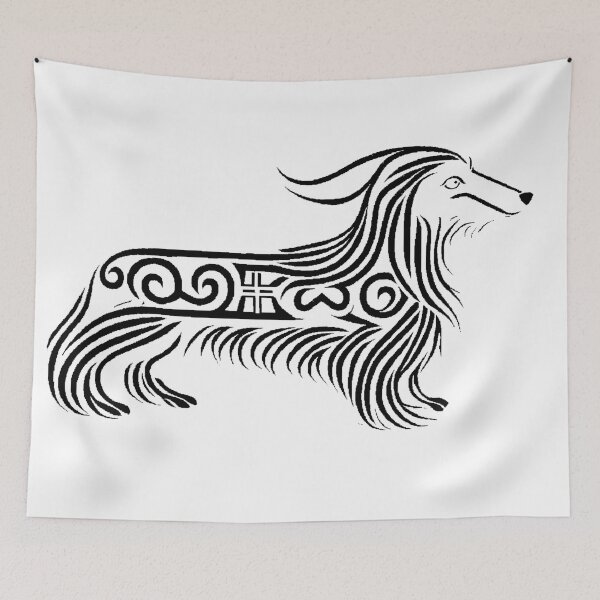 Item preview, Viking Dachshund Banner designed and sold by SilverFrog.