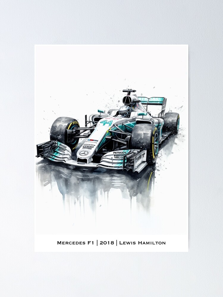 Lewis Hamilton Canvas Art, Formula 1 Racing Poster