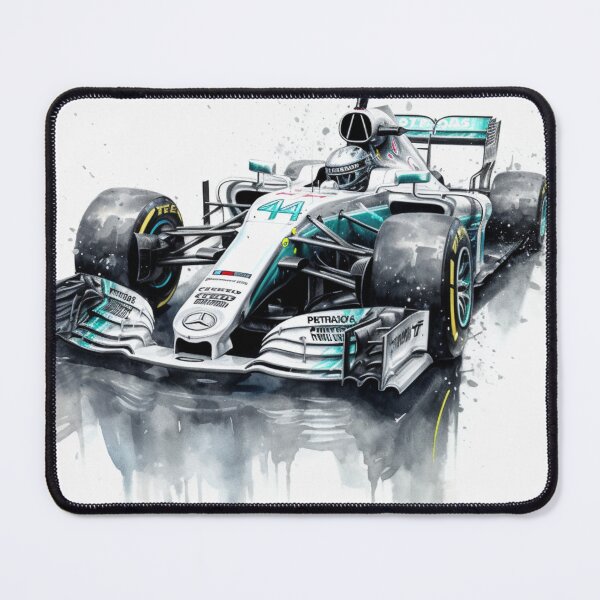 Item preview, Lewis Hamilton 2018 Mercedes W09 F1 Watercolour Painting Print    designed and sold by PicTechNowArt.