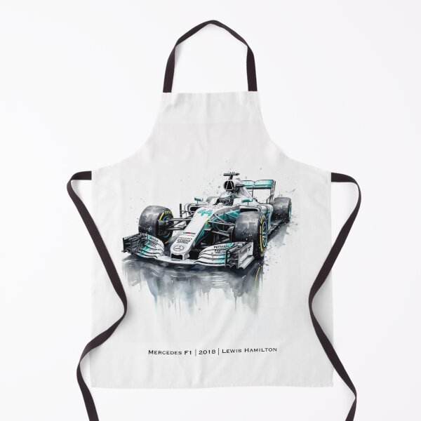Item preview, Lewis Hamilton 2018 Mercedes W09 F1 Watercolour Painting Print    designed and sold by PicTechNowArt.