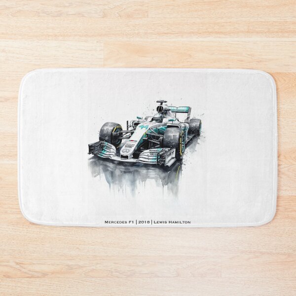 Item preview, Lewis Hamilton 2018 Mercedes W09 F1 Watercolour Painting Print    designed and sold by PicTechNowArt.