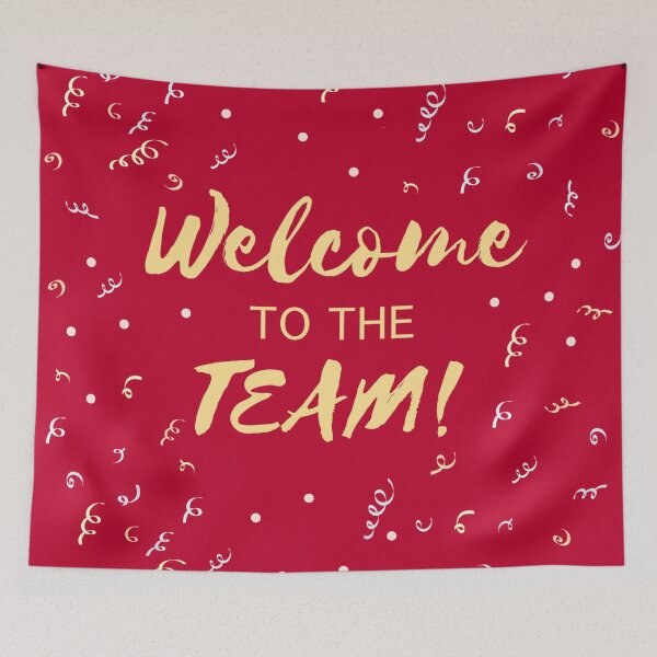 Item preview, Welcome to the Team - Red and Gold Confetti Celebration designed and sold by inspirationzgal.