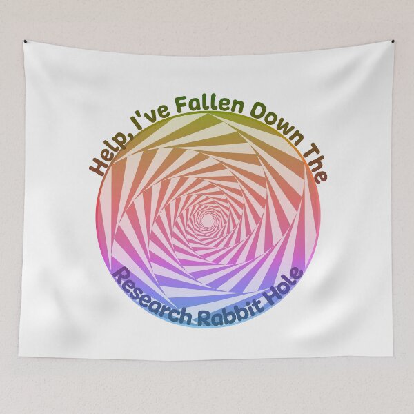 Item preview, Fallen Down the Research Rabbit Hole designed and sold by AF Stewart Art Designs.