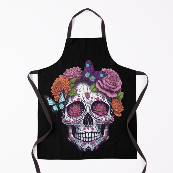 Item preview, Funny Sugar Candy Skull With Flowers designed and sold by allovervintage.