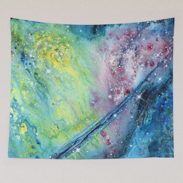 Item preview, Cosmic artwork - 'Sideways' - Acrylic on paper designed and sold by Handmaiduns.