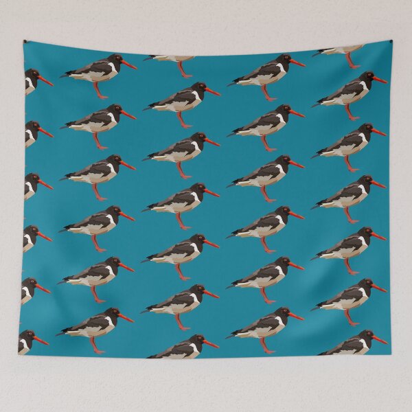 Item preview, O is for Oyster Catcher , Oystercatcher Illustration – Striking Shorebird Wildlife Art designed and sold by PrettylittlepastelUk.