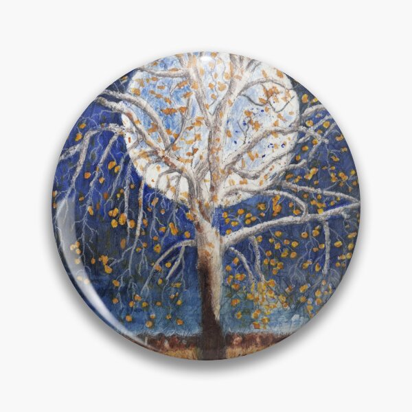 Item preview, Sycamore Tree Under a Blue Moon Batik designed and sold by The Elderberry Blossom.