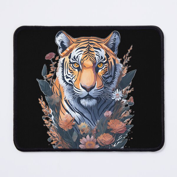 Item preview, Tiger with flowers vignete designed and sold by monkycl.
