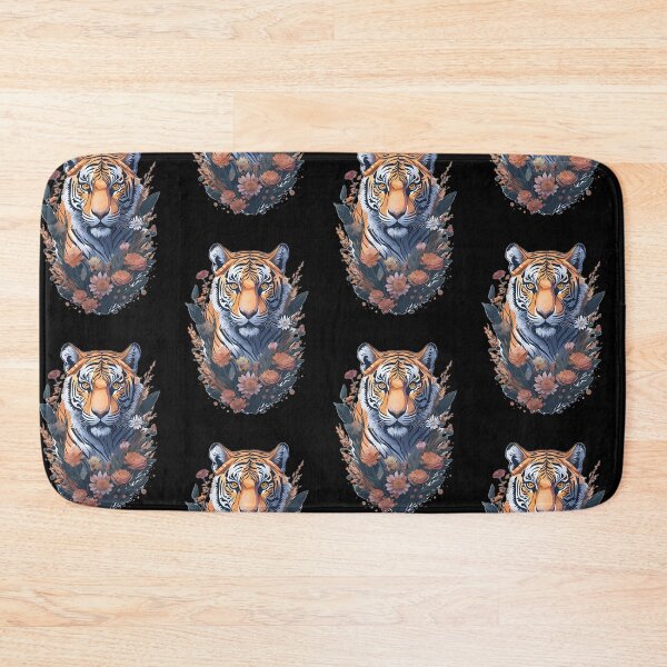 Item preview, Tiger with flowers vignete designed and sold by monkycl.