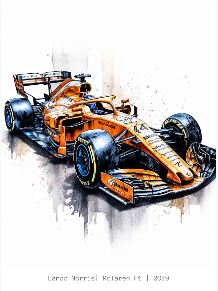 Lando Norris 2019 F1 Car Art | Mclaren MCL34 | Art Gift 