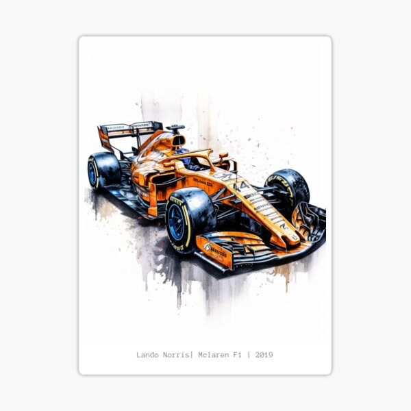 Lando Norris 2019 F1 Car Art | Mclaren MCL34 | Art Gift 