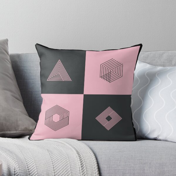 Four Square Geometric Throw Pillow