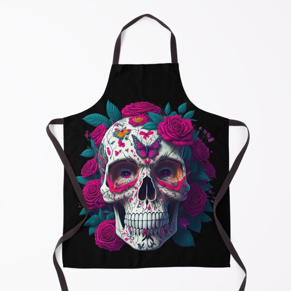 Item preview, Funny Sugar Candy Skull With Flowers designed and sold by allovervintage.