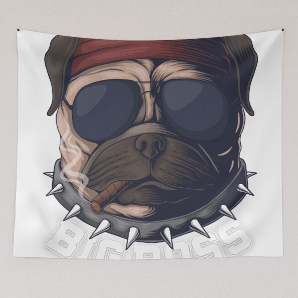 Item preview, Funny smoking dog with glasses and cigarette designed and sold by smitke.