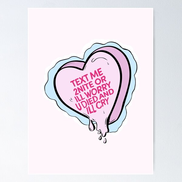 Item preview, Anxious Thoughts Conversation Hearts- Pls text me designed and sold by StateOfDaisy.