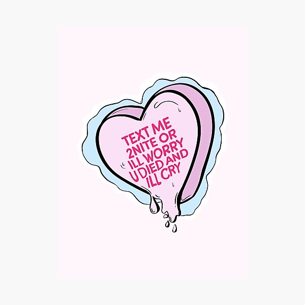 Item preview, Anxious Thoughts Conversation Hearts- Pls text me designed and sold by StateOfDaisy.