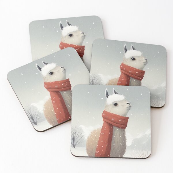 Item preview, Cute Lama in Winter 3 designed and sold by BilgePaksoylu.