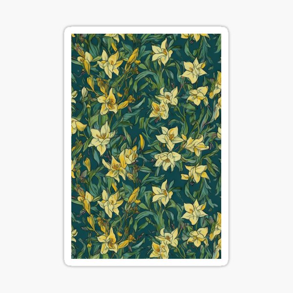 Lilly flower pattern Flower collection #9 Sticker