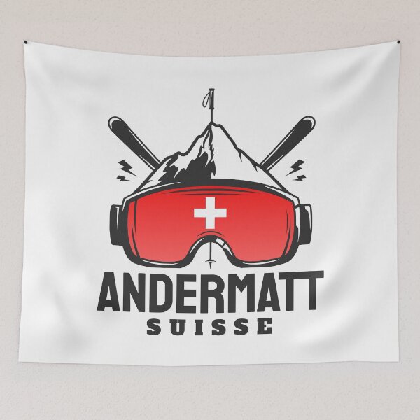 Item preview, Andermatt Switzerland Ski Resort Skiing Souvenir designed and sold by JackCurtis1991.