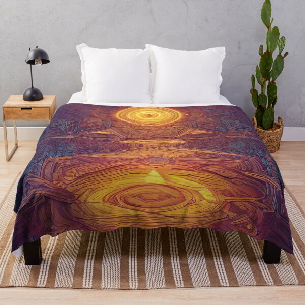 Item preview, Vibrant Deep Colored Psychedelic Psytrance Symmetrical Abstract - Magenta, Blue, Violet, Orange designed and sold by TalosInitiative.