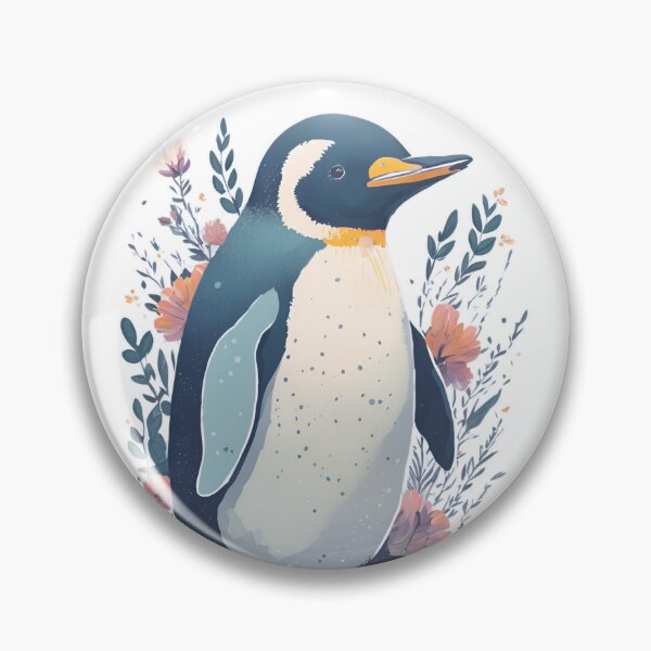Item preview, Penguin with flowers designed and sold by monkycl.