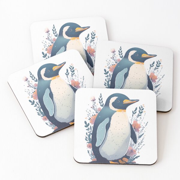 Item preview, Penguin with flowers designed and sold by monkycl.