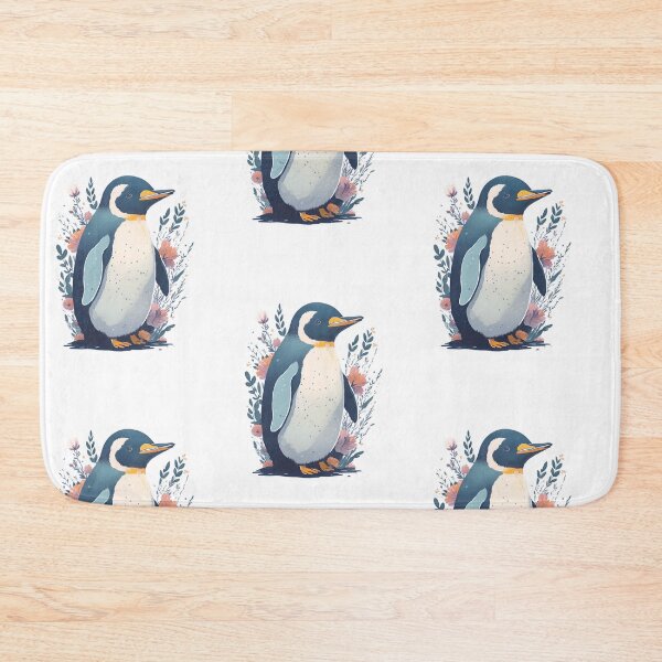 Item preview, Penguin with flowers designed and sold by monkycl.