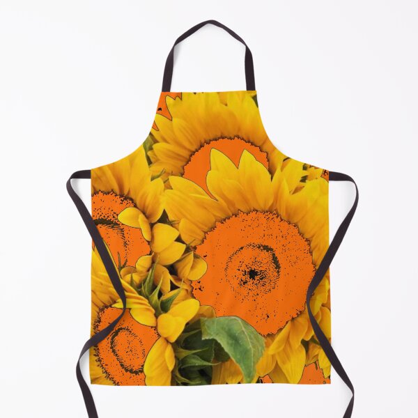 Item preview, ABSTRACTED ORANGE-YELLOW SUNFLOWERS PATTERNS ART designed and sold by sharlesart.