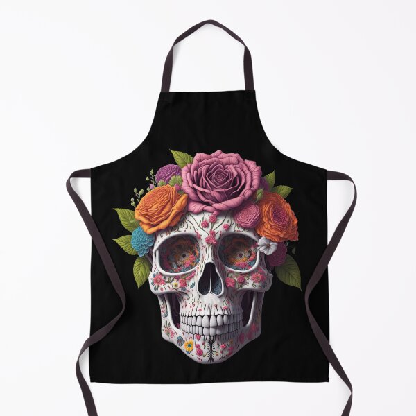 Item preview, Funny Sugar Candy Skull With Flowers designed and sold by allovervintage.