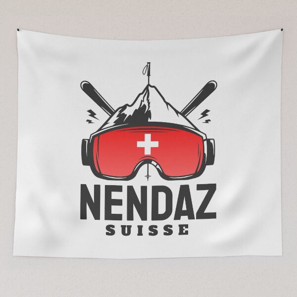 Item preview, Nendaz Switzerland Ski Resort Skiing Souvenir designed and sold by JackCurtis1991.