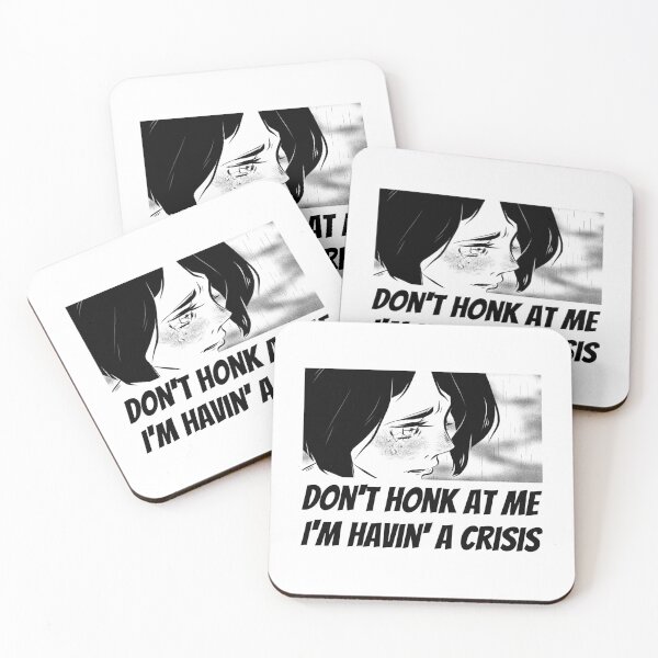 Item preview, Sad Anime Girl - Don't Honk At Me, Havin' A Crisis, Driving Humor Design designed and sold by ElLocoMus.